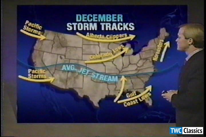 Average December storm tracks