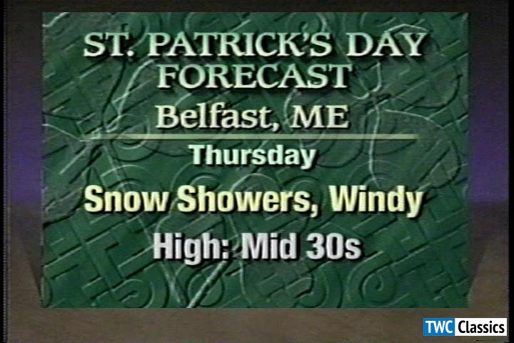 St. Patrick's Day forecast